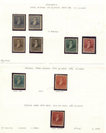 ARGENTINA: GJ.137 + Other Values, Album Page With 9 PROOFS, Several With Gum, Some - Andere & Zonder Classificatie