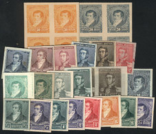 ARGENTINA: GJ.137 + Other Values, 29 COLOR TRIAL PROOFS, Most Printed On Card And A - Autres & Non Classés