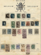 BELGIUM: Very Nice Collection In Old Album Pages, Including Several Rare And Scarce - Sammlungen