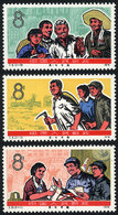 CHINA: Sc.1275/1277, 1976 Cadre School, Workers, Cmpl. Set Of 3 Values, MNH, Excell - Other & Unclassified