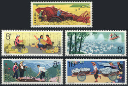 CHINA: Sc.1487/91, 1979 Work Of The Commune, Cmpl. Set Of 5 Values, MNH, VF Quality - Andere & Zonder Classificatie