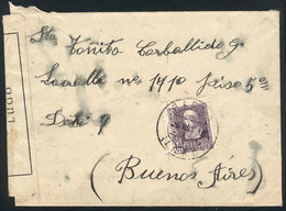 SPAIN: Cover Posted From PARGA (Lugo) On 26/NO/1938, With Military Censor Label, In - Autres & Non Classés