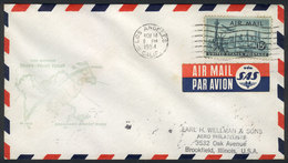 UNITED STATES: 16/NO/1954: S.A.S. Trans-Polar Flight Los Angeles-Conpehagen, Cancel - Postal History