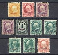 UNITED STATES: Sc.O1S And Following, Lot Of Official Stamps Overprinted SPECIMEN, V - Service