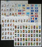 UNITED STATES: 4 Sheets Of 50 Values Each, Very Thematic: Flags, Birds, Animals, Fl - Andere & Zonder Classificatie