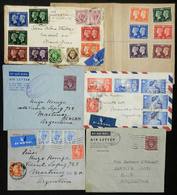 GREAT BRITAIN: 6 Covers Or Aerograms Used Between 1940 And 1952, Nice Postages And - Officials