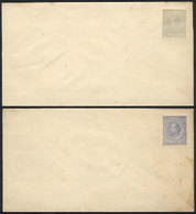 NETHERLANDS: Unused 5c. Ultramarine And 12½c. Light-gray Envelopes, Very Fine Quali - Postwaardestukken