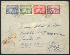 INDONESIA: Registered Cover Franked By Sc.410/3, Sent To Argentina On 17/AP/1957, U - Indonésie