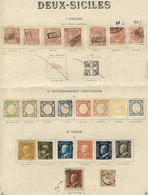 ITALY: Collection In Old Worldwide Album Page, Including High And Rare Values (some - Unclassified