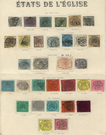 ITALY: Collection In Old Worldwide Album Page, Including High And Rare Values (some - Etats Pontificaux