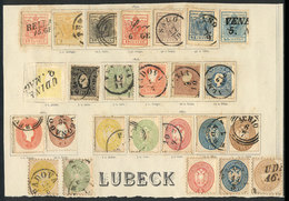 ITALY: Collection In Old Worldwide Album Page, Including High And Rare Values, Fine - Lombardo-Vénétie