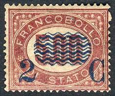 ITALY: Sc.43 (Sa.35), 1877 2c. On 5L., Mint With Original Gum, VF Quality, Catalog - Non Classés