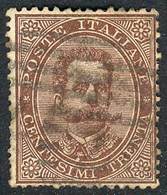 ITALY: Sc.49 (Sa.41), 1879 30c. Brown, Used, Good Example, Catalog Value US$2,800 ( - Unclassified