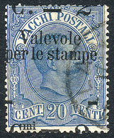 ITALY: Sassone 51af, "overprint With Strong Downward Shift" Variety, Very Rare, - Unclassified