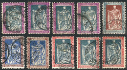 ITALY: Sc.208 X4 Used Examples (2 With Interesting Commercial PERFIN "P") + Othe - Unclassified