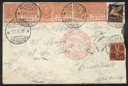 ITALY: Airmail Cover Sent From Cuvio To Uruguay On 23/SE/1935 Via Germany, With Min - Zonder Classificatie
