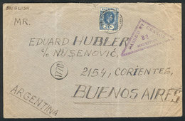 MAURITIUS: Cover Sent To Argentina On 5/FE/1941 Franked With 20c., Censored, Intere - Mauritius (...-1967)