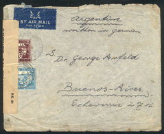 PALESTINE: Airmail Cover Sent From Kefar To Argentina On 3/SE/1944 With British Cen - Palestina
