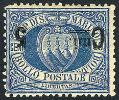 SAN MARINO: Sc.25a, With INVERTED OVERPRINT Variety, VF Quality! - Other & Unclassified