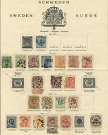 SWEDEN: Very Nice Collection Mounted On Old Album Pages, Including Several Rare And - Andere & Zonder Classificatie