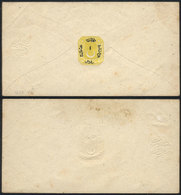 TURKEY: Stationery Envelope Of 1Ghr. Yellow Of The Year 1871, With Embossed Control - Covers & Documents