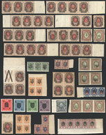 UKRAINE: Interesting Lot Of Stamps, Including Many Overprinted Examples From The Fi - Ukraine