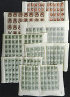 UKRAINE: Lot Of Overprinted Stamps In Sheets Of 50, Almost All MNH And Of Excellent - Ukraine