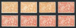 URUGUAY: Issue Of 1911, 3 Examples Of 50c. And 5 Of 1P. Mint And Of VF Quality, Hig - Uruguay