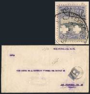 URUGUAY: Cover Sent To Brazil On 20/MAR/1920, Franked By Sc.O126 With Two Clover P - Uruguay