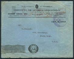 URUGUAY: Cover Of The Industrial Chemistry Institute Sent To USA On 4/JA/1934, Met - Uruguay