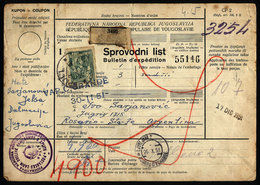 YUGOSLAVIA: Despatch Note Of A Parcel Post Sent From Split To Argentina On 22/OC/19 - Andere & Zonder Classificatie