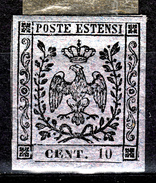 MODENA 1852 10 C VERY FINE MH.(NO POINT AFTER THE FIGURE 10) - Modena