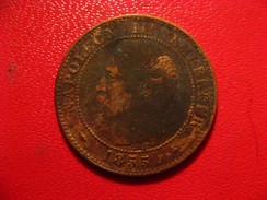 France - 2 Centimes 1855 BB Strasbourg Chien Napoléon III 3342 - 2 Centimes