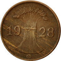 Monnaie, Allemagne, République De Weimar, Reichspfennig, 1928, Karlsruhe, TB+ - 1 Rentenpfennig & 1 Reichspfennig