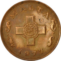 Monnaie, Malte, Cent, 1977, British Royal Mint, TTB, Bronze, KM:8 - Malta