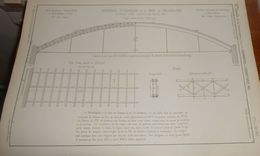 Plan De La Charpente De La Gare De Philadelphie. 1856. - Opere Pubbliche