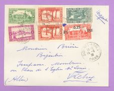 ORAN - SIDI BEL ABBES - LETTRE - 1939 - SIX TIMBRES - BEL AFFRANCHISSEMENT - BEAU CACHET - Bers VICHY FRANCE - Brieven En Documenten