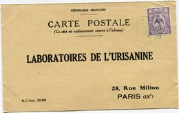 NOUVELLE-CALEDONIE CARTE POSTALE BON POUR UN FLACON ECHANTILLON D'URISANINE DEPART NOUMEA 10 AVRIL 25  POUR LA FRANCE - Storia Postale