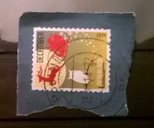 FRANCOBOLLI STAMPS OLANDA NEDERLAND 2014 SU FRAMMENTO SERIE NATALE - Used Stamps