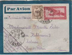 Aérogramme + Complément / 1938 Ou 1958 / Avion De Hanoï à Marseille / Hanoï Tonkin Indochine - Airmail