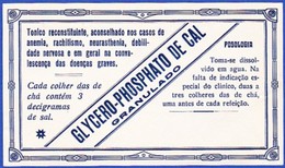 Old Label/ Ancienne  Etiquette - Glycero-Phosphato De Cal // Pharmacy Produts -  Portugal - Labels