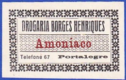 Old Label/ Ancienne  Etiquette - AMONIACO, Estabelecimentos Borges Henriques // Pharmacy Produts -  Portugal - Etichette