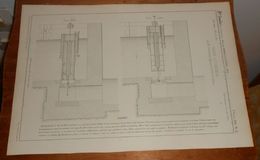 Plan D'une Vanne Automobile Cylindrique. 1856. - Public Works