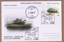 AC - TURKEY POSTAL STATIONARY - VEHICLES TANK ANKARA, 23 NOVEMBER 2017 - Entiers Postaux