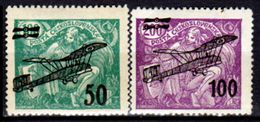 Cecoslovacchia-038- 1922 - Posta Aerea, Y&T N. 7, 8 (+) LH - Senza Difetti Occulti. - Airmail