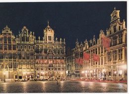 Bruxelles - Grand'Place - Le Roi D'Espagne, La Brouette, Le Sac - Brussels By Night