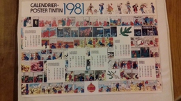 CALENDRIER HERGE 1er Semestre 1981 Format 270 X 309  (verscp2) - Agenda & Kalender