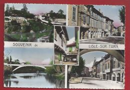 81 - LISLE-SUR-TARN - MULTIVUES - CPSM DENTELÉE 1956 - Lisle Sur Tarn