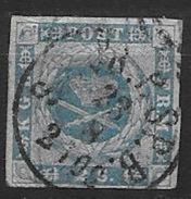 Danemark 1854 N° 3 Oblitéré. Bien Centré, Belle Oblitération - Used Stamps