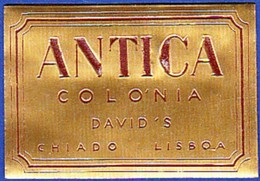 Old Label/ Ancienne  Etiquette - ANTICA COLÓNIA, David's, Lisboa // Perfumery -  Portugal ( 2,5 X 3,5 Cm.) - Etiquetas